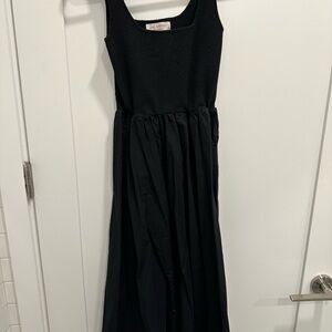 We Are Amma Illusion Pulldown Black Nursing Dress